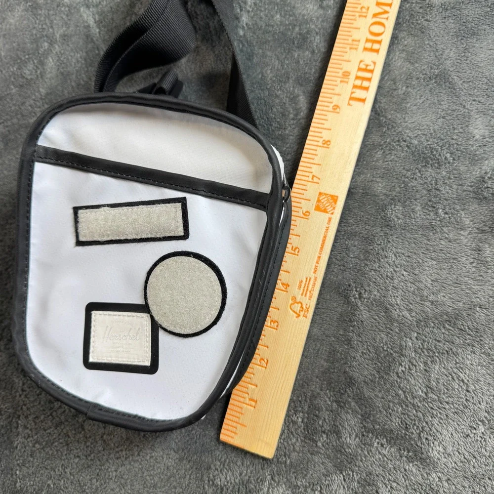 Herschel Supply Co x Joshua Vides Crossbody Shoulder Bag White Black Patch Small